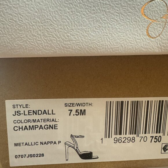 Jessica Simpson Womens Lendall Sandal Champagne Size 7.5 M - Picture 6 of 6